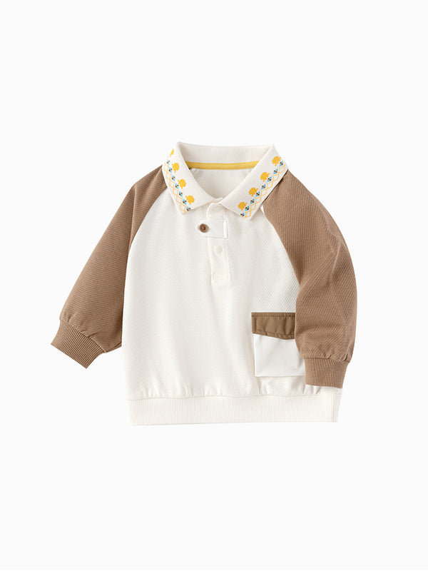 blouse with contrast sleeves