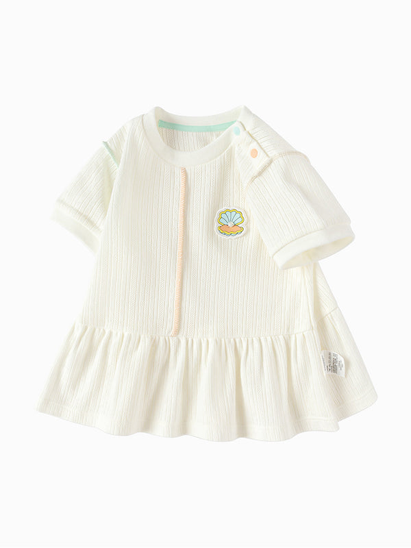 textured baby girl t-shirt