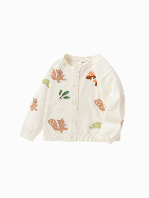 printed knitted cardigan