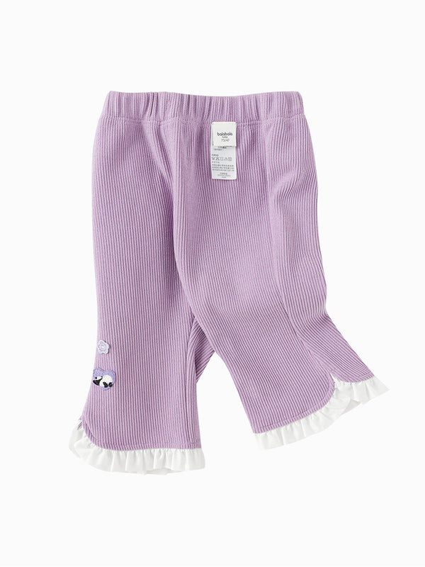 textured girl pants