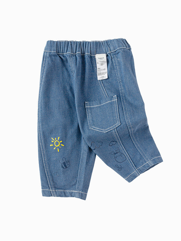boy denim pants with prints