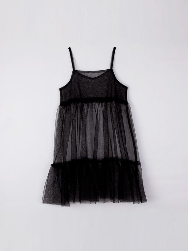 transparent outwear mesh dress
