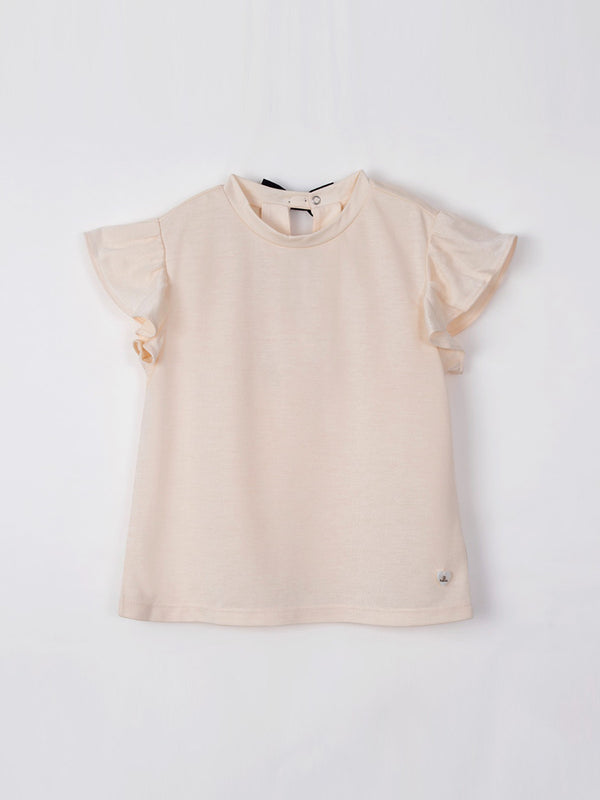 t-shirt with ruffled sleeves