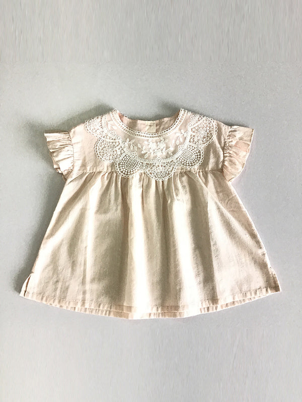 blouse with crochet details
