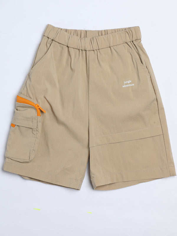 Boys' Cargo Shorts with Zipper Pocket
