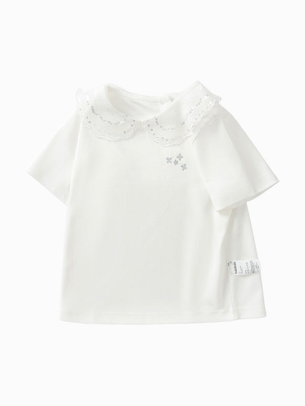 blouse with glitter print