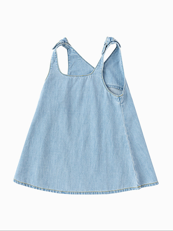Toddler Sleeveless Denim Dress