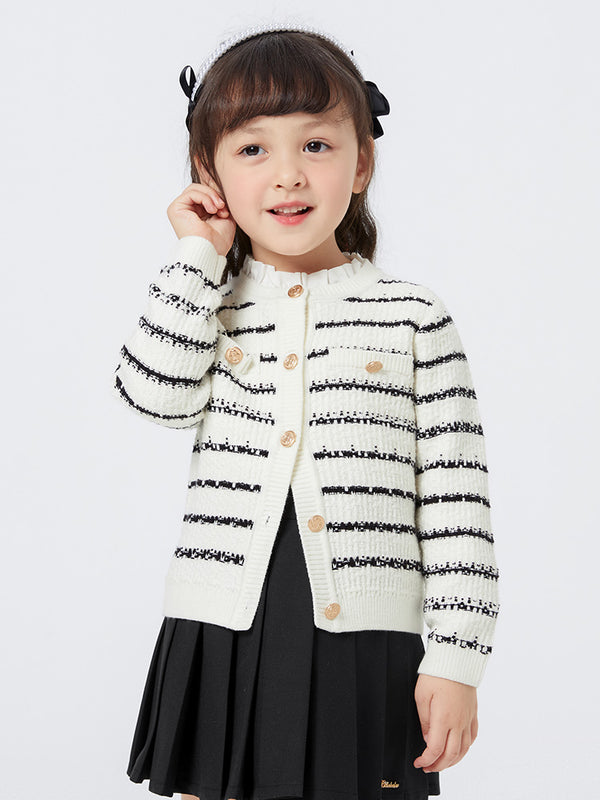 textured knitted cardigan