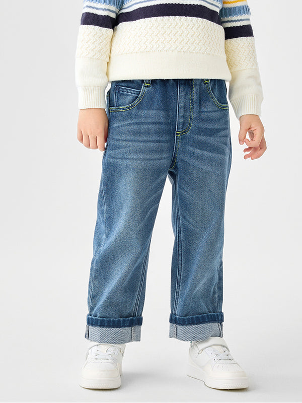 acid washed denim pants