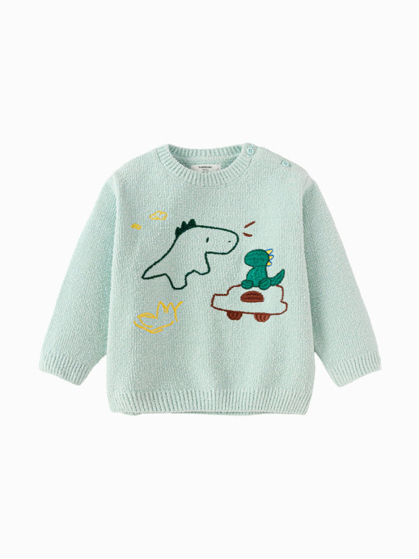 Boys' Knitted Sweater with Front Design
