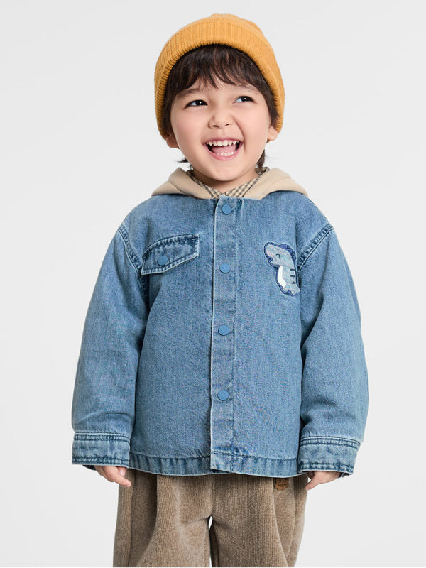 Boys' Denim Jacket with Hood
