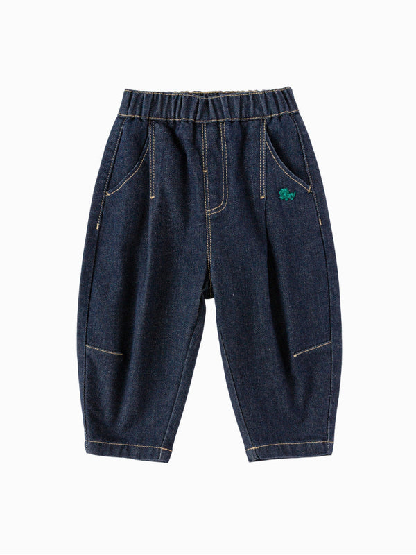 Boys' Denim Pants with Embroidered Detail