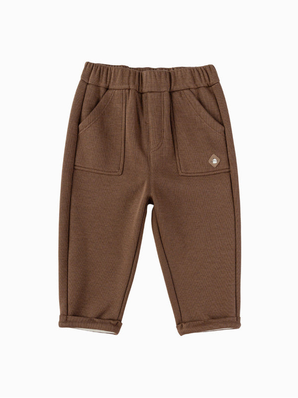 Boys' Ribbed Pants with Front Pockets