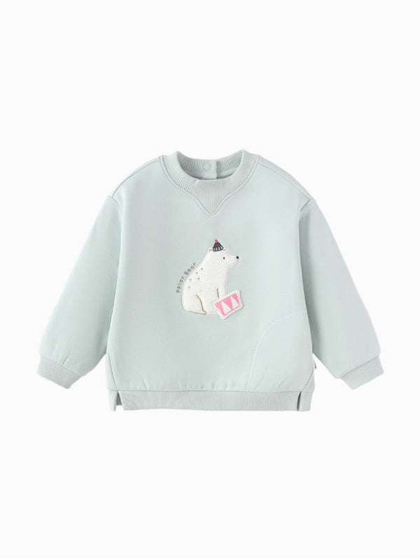 Boys' Sweatshirt with Polar Bear Appliqué