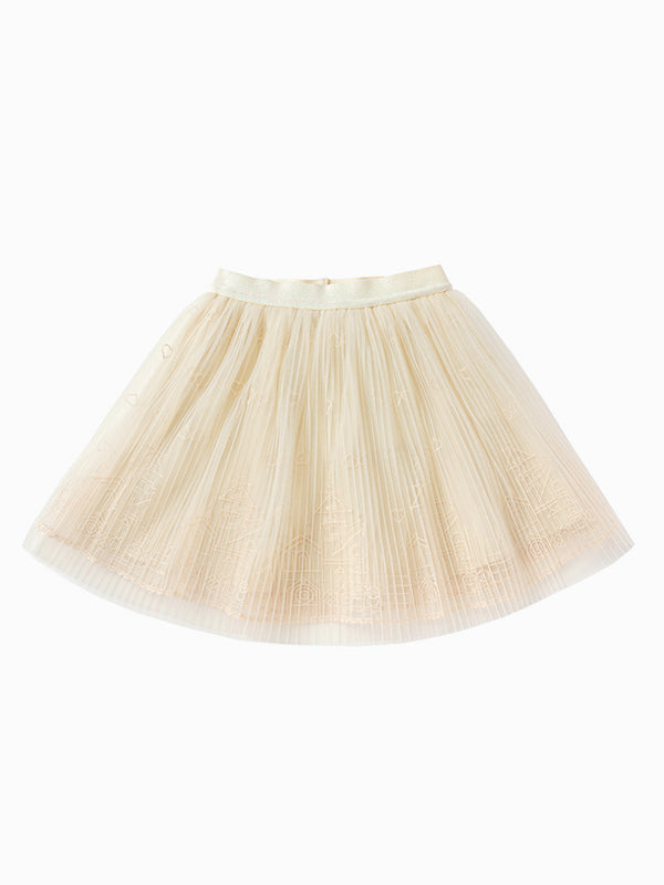 tulle skirt with embroidery
