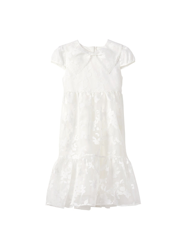 tone on tone printed dress