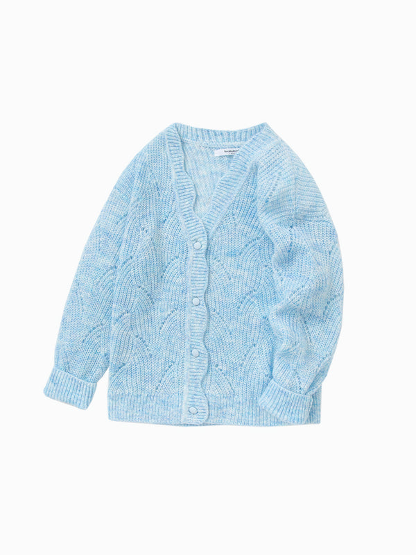 textured knitted girl cardigan