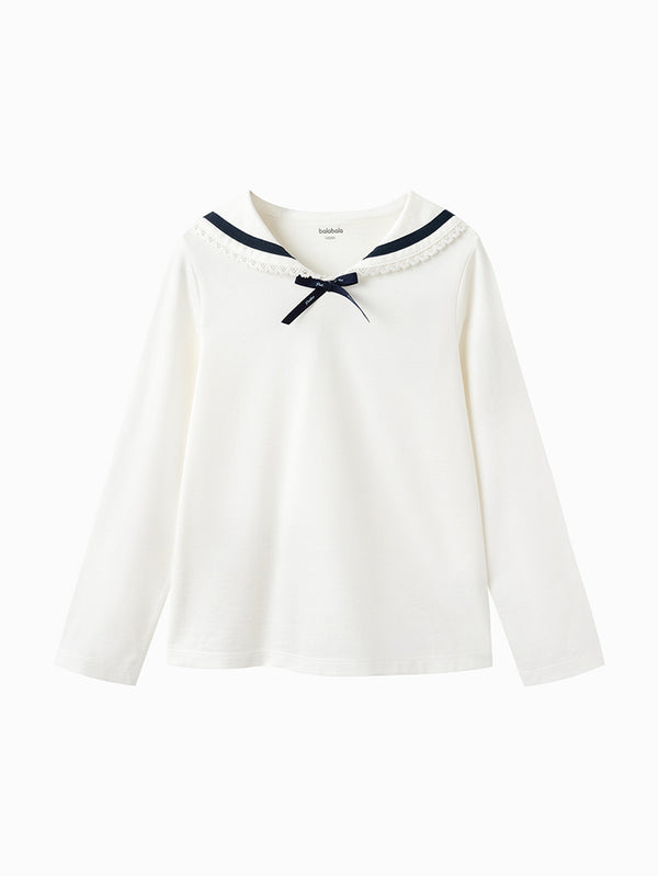 long sleeves girl top with embroidery