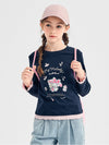 Layered Hem Top with Print