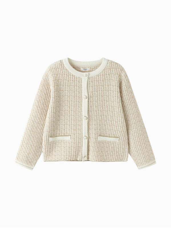 Girls' Knitted Cardigan With Front Buttons