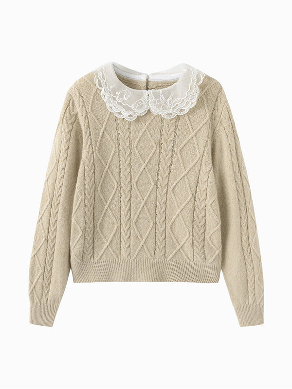 textured knitted pullover