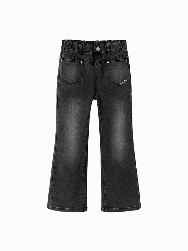 acid washed denim pants