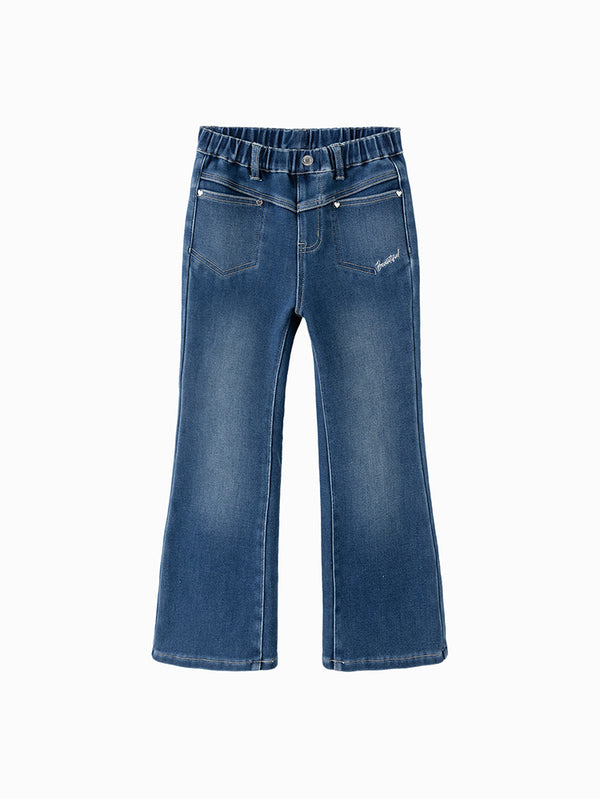 acid washed denim pants