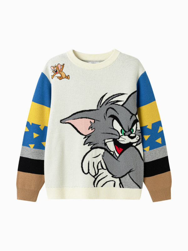 Boys' Knit Sweater with Tom & Jerry Design