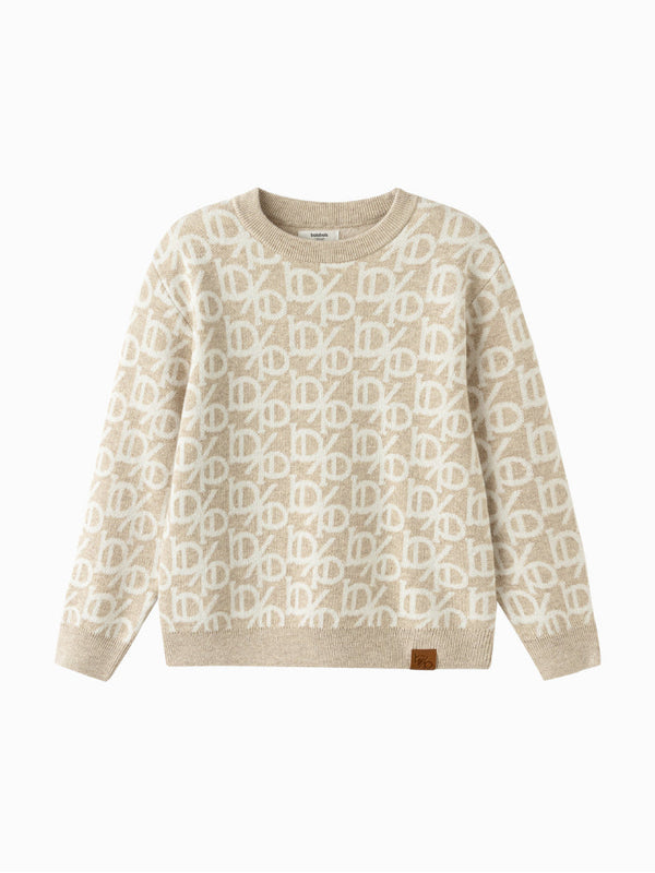 Boys' Knit Sweater with Allover Pattern