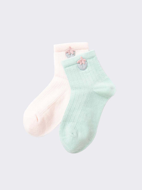 Ankle high socks set with print