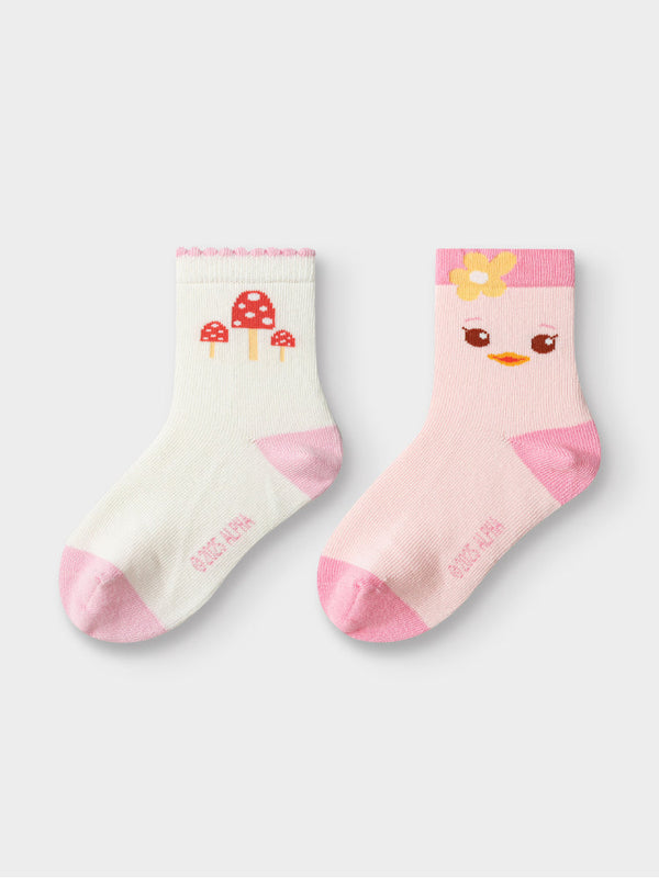 2 Pairs Kids Cotton Socks
