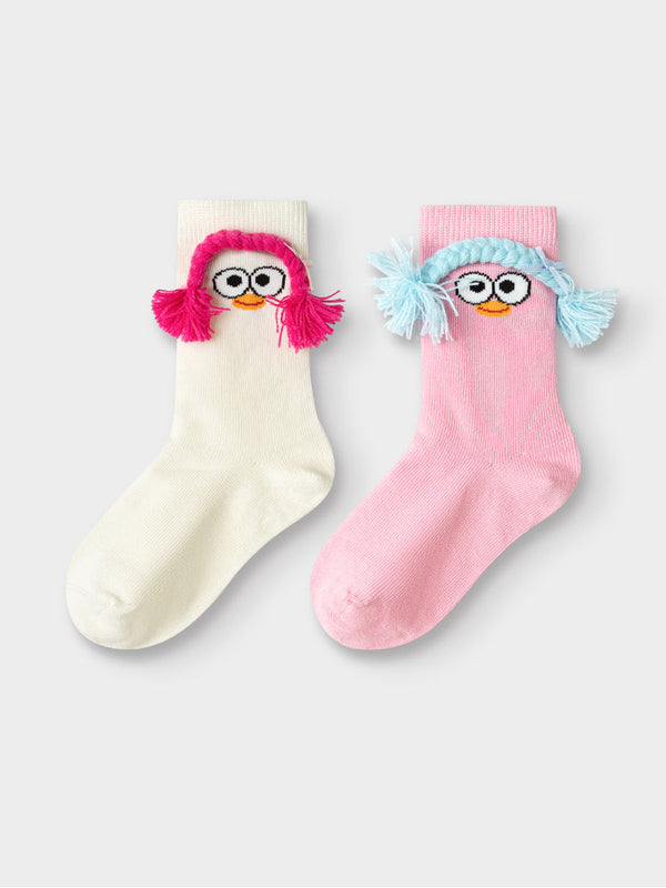 2 Pairs Kids Cotton Socks
