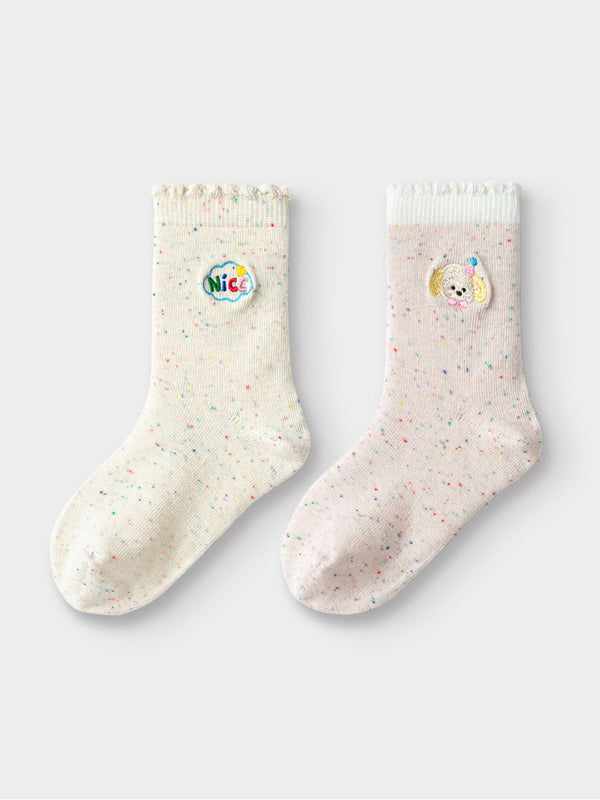 2 Pairs Kids Cotton Socks
