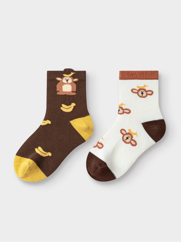 2 Pairs Kids Cotton Socks