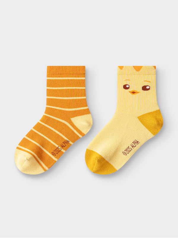2 Pairs Kids Cotton Socks