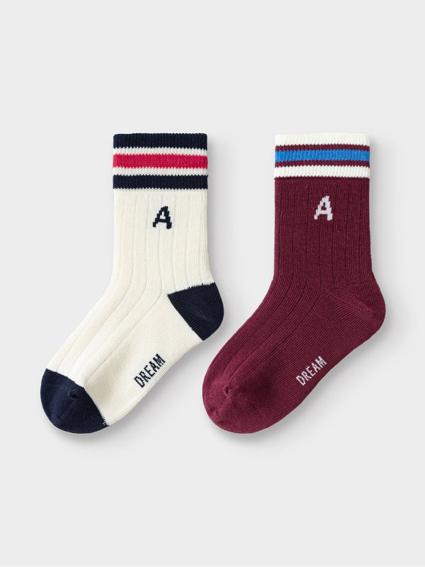 2 Pairs Kids Cotton Socks