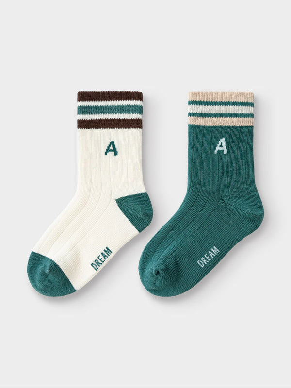 2 Pairs Kids Cotton Socks