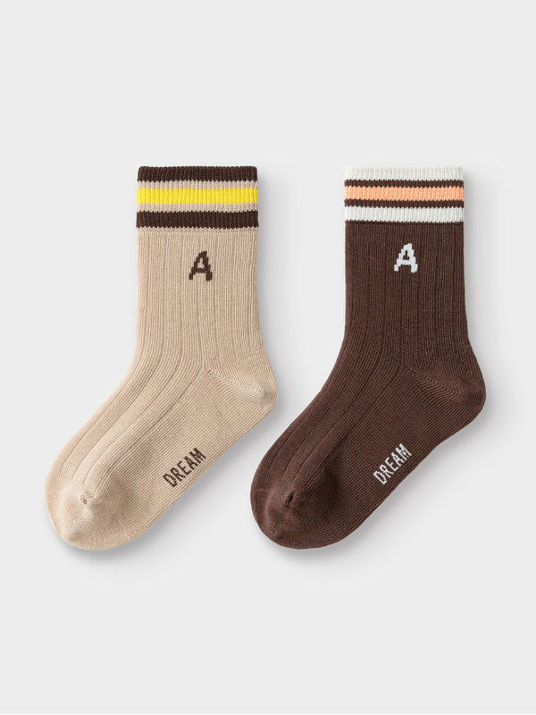 2 Pairs Kids Cotton Socks