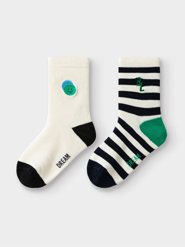 2 Pairs Kids Cotton Socks