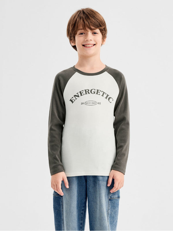 Boys' Long Sleeve T-Shirt with Front Print