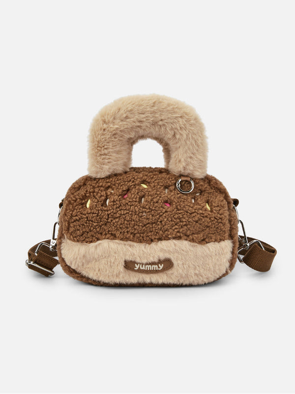 Girls' Furry Shoulder Bag with Handle