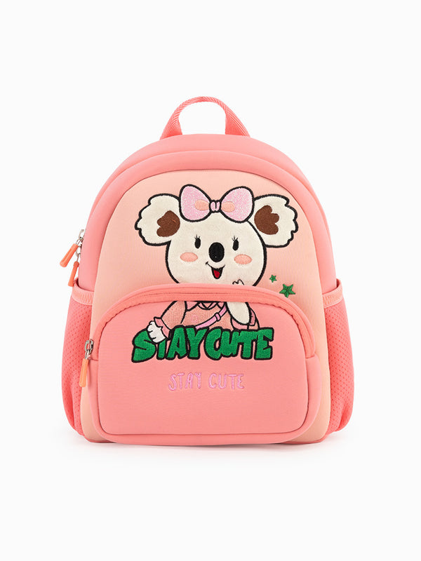 backpack with embroidery knitted print